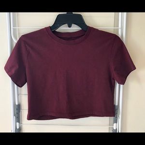 Maroon Crop Top